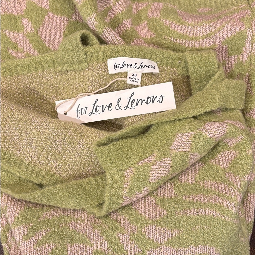 FOR LOVE AND LEMONS Lime Patterned Mini Dress - Picture 6 of 7